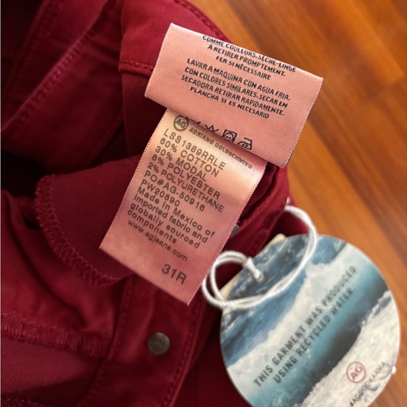 NWT! AG • Adriano Goldschmied • Legging Ankle • Rich Scarlet • 31 • Retail $178 - Picture 14 of 16